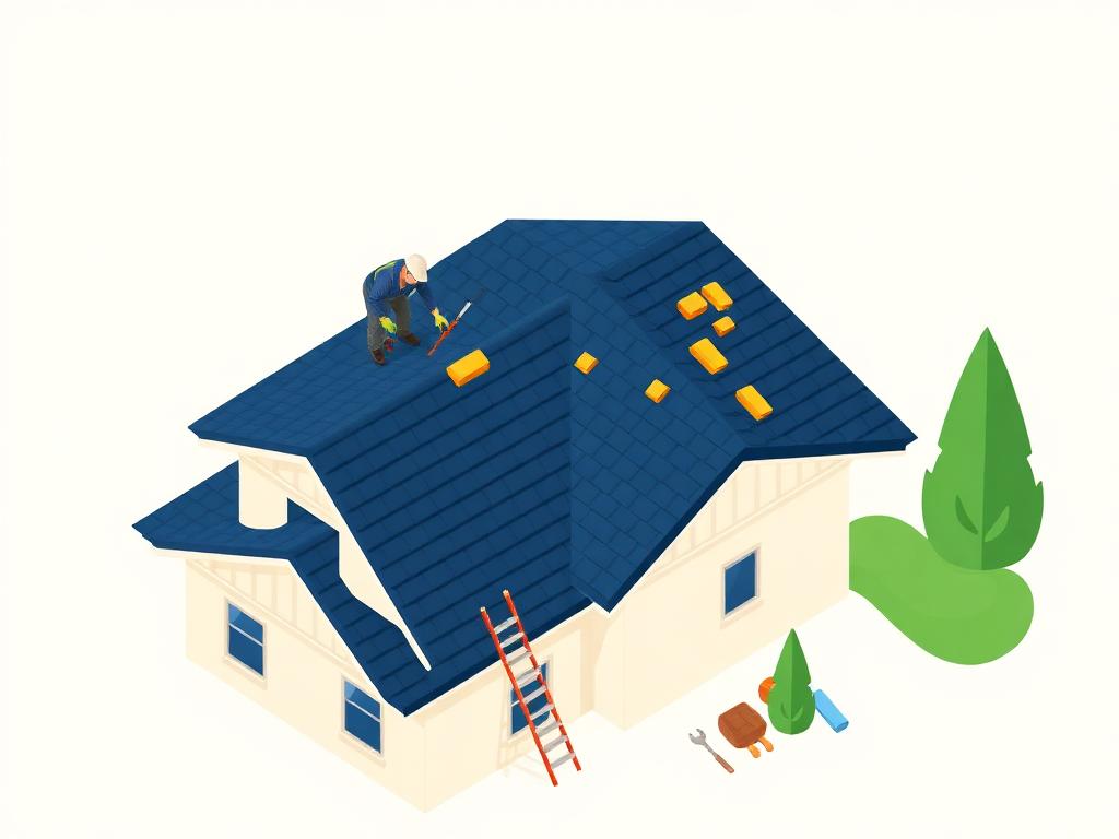 Roofing contractor jobsite — example of work we help rank on Google Maps