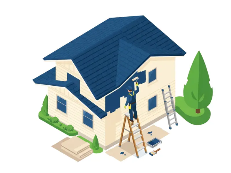 Painting contractor jobsite — example of work we help rank on Google Maps