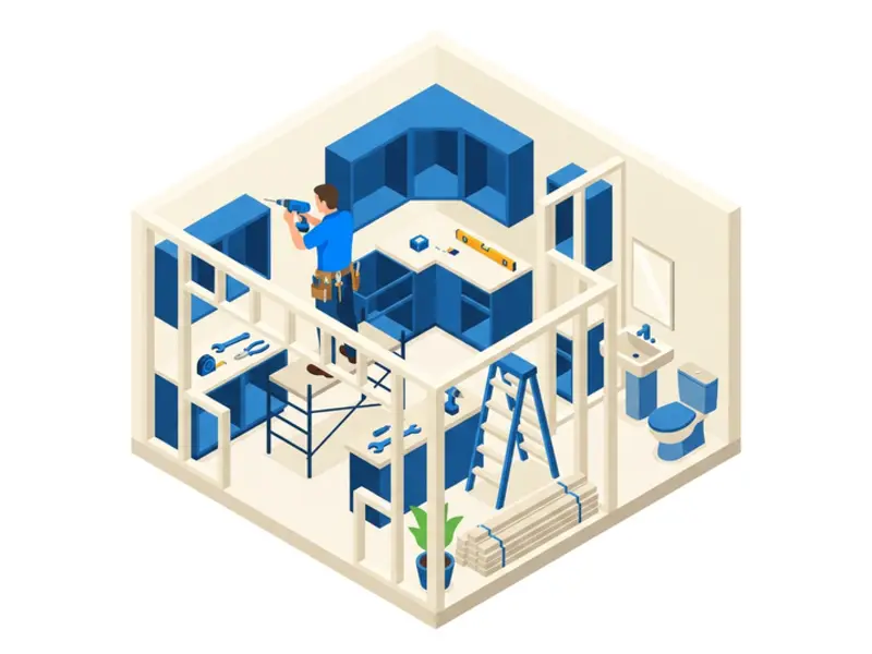 Remodeling contractor jobsite — example of work we help rank on Google Maps